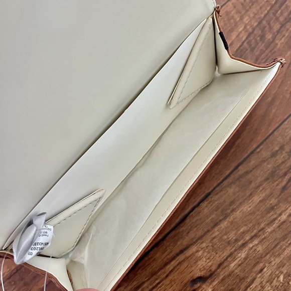 Fossil Sofia tan brown vegan leather glasses case NEW - Picture 7 of 8